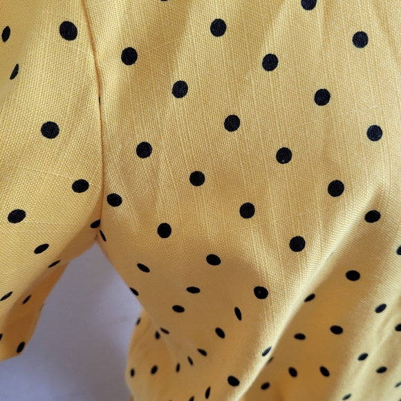 Vintage Algo Yellow and Black Button Down Pencil Dress - Picture 3 of 11